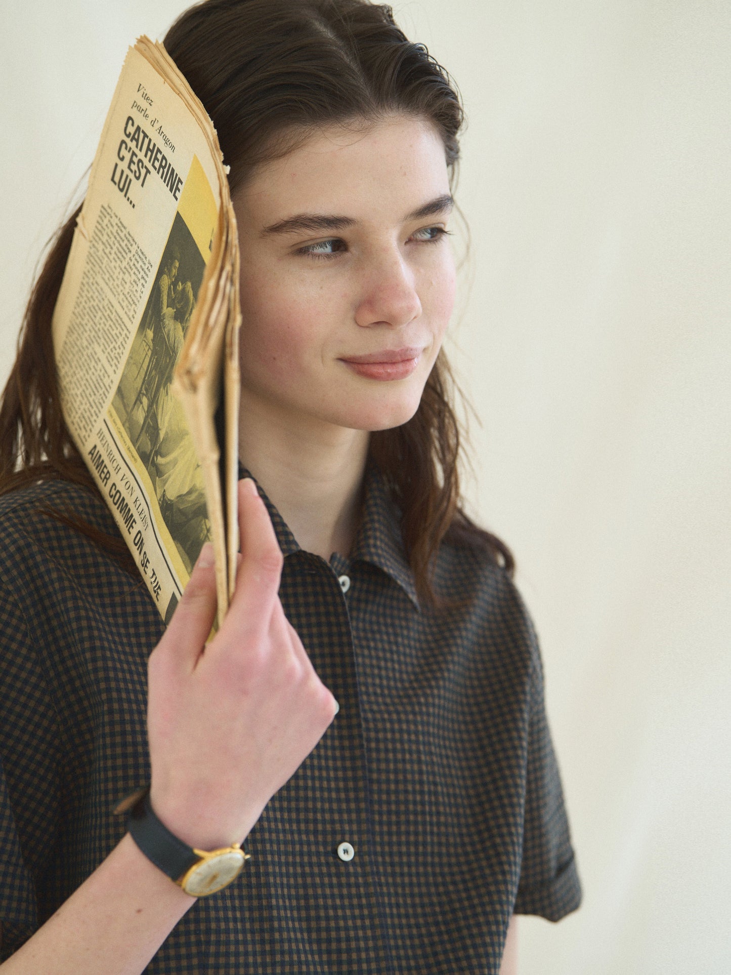 (-30%) ARIZONA CHECK SHIRT [ Olive Navy ] Organic Cotton