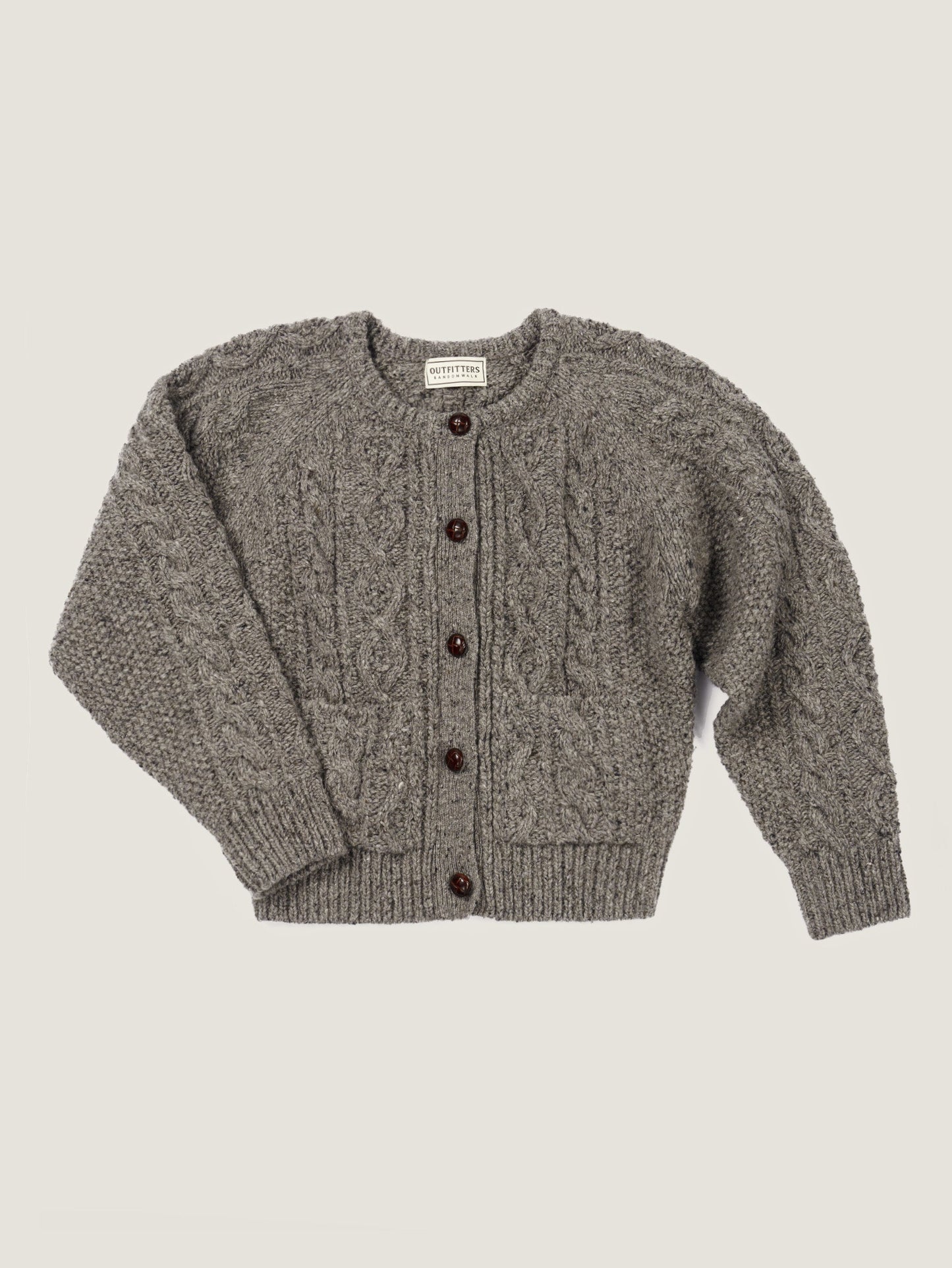 (-20%) CREAM TEA CABLE CARDIGAN [ Ash ]