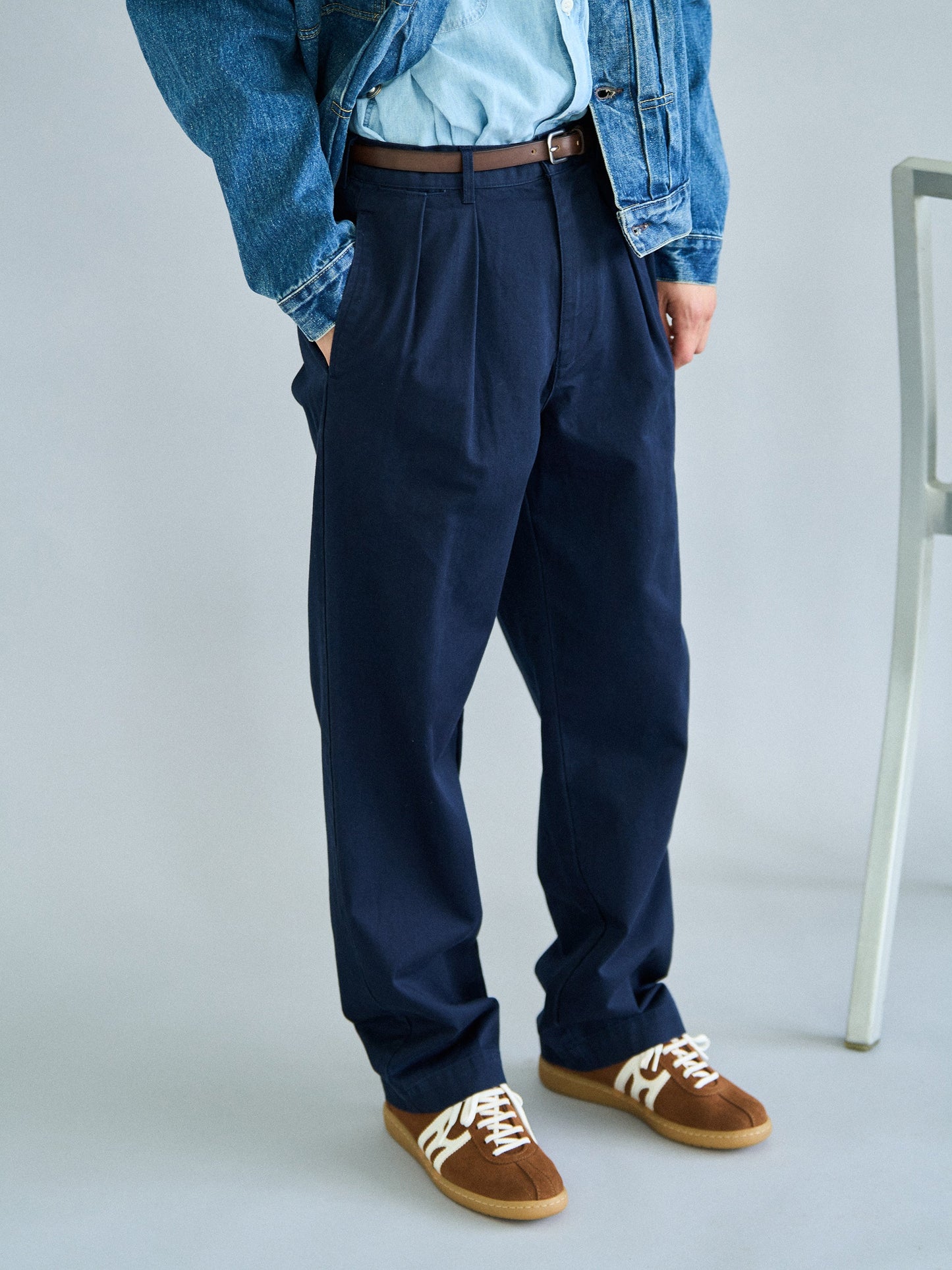 RELAXED TAPERED CHINO [ Navy ]