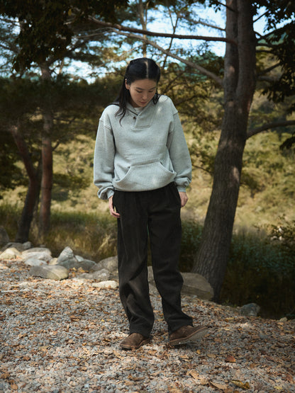 SHAWL COLLAR SWEATSHIRT [ Gray Melange ] 1st Reorder