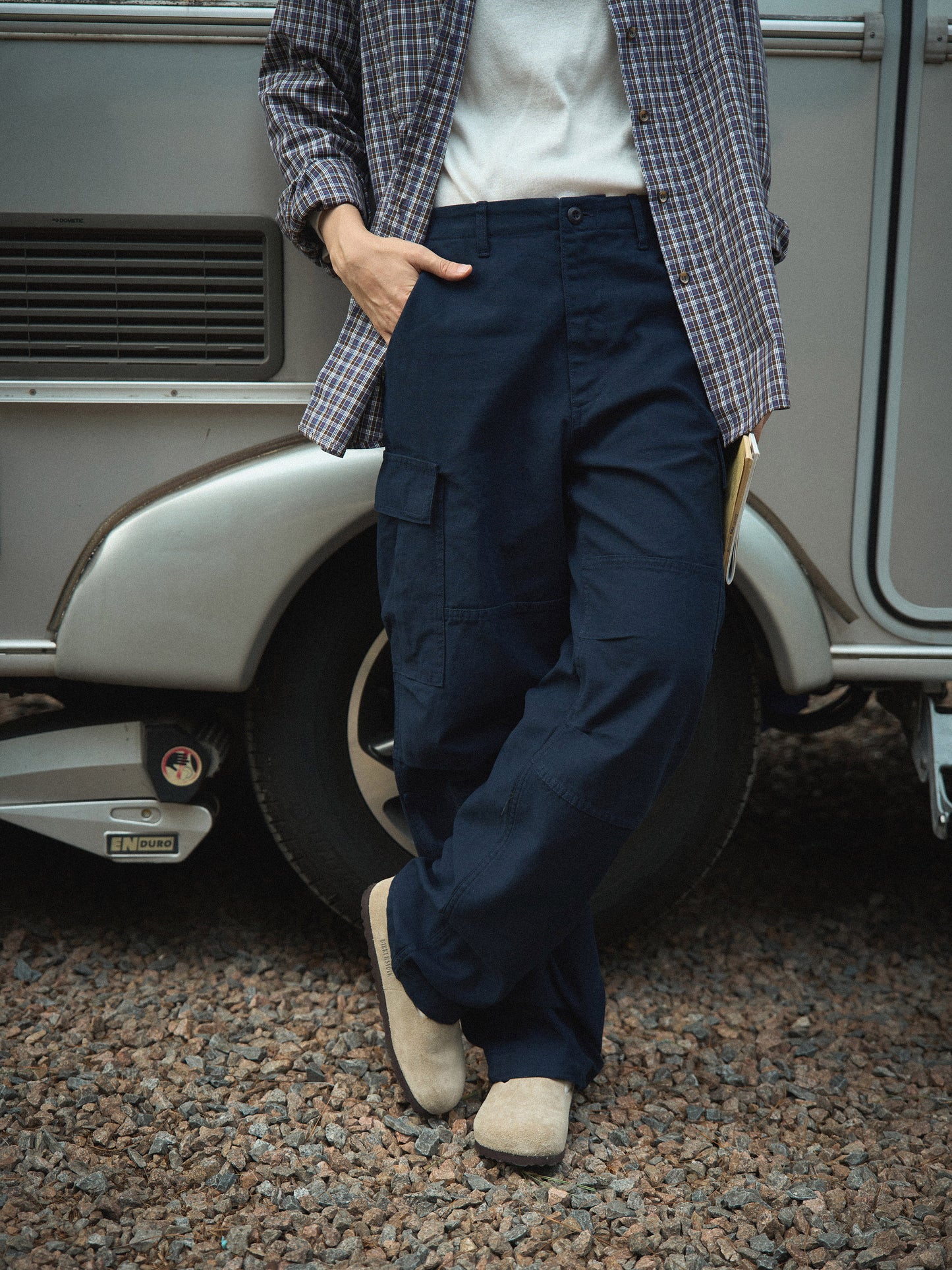 EASE WASHED CARGO PANTS [ Washed Navy ]