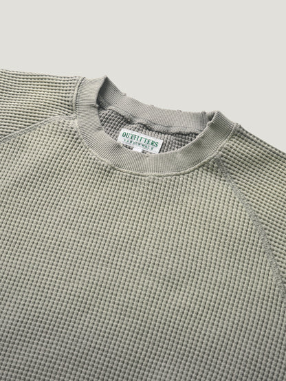 WAFFLE CREWNECK SWEATSHIRTS [ Gray ]