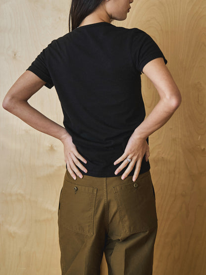 ALWAYS CREW NECK T-SHIRT [ Black ]