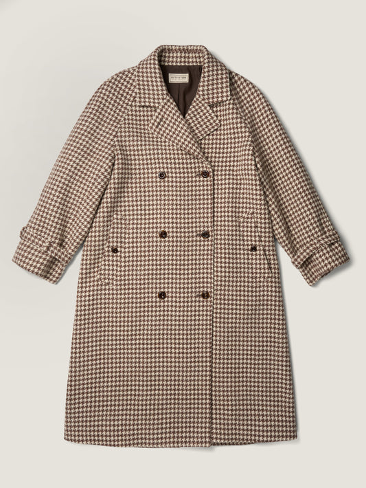 SHELBY COAT [ Brown Houndstooth Check Tweed ] 2nd pre-order