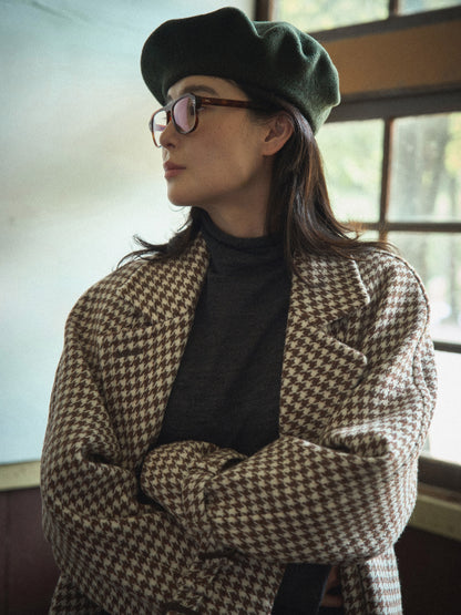 SHELBY COAT [ Brown Houndstooth Check Tweed ] 2nd pre-order