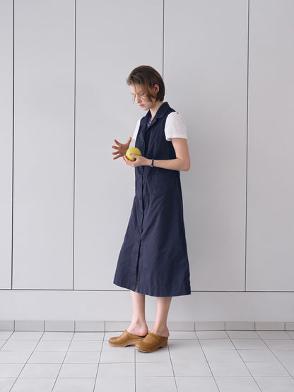IRIS CHORE DRESS [ Navy ]