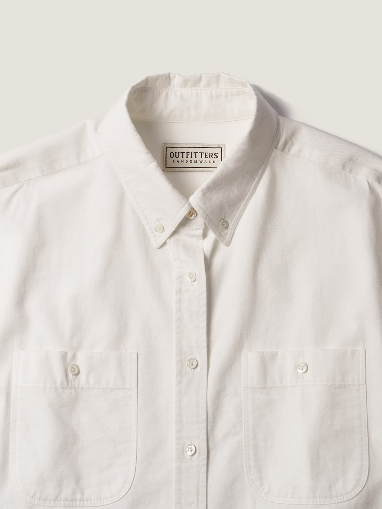 2 POCKET BUTTON DOWN SHIRT [ White Cotton ]