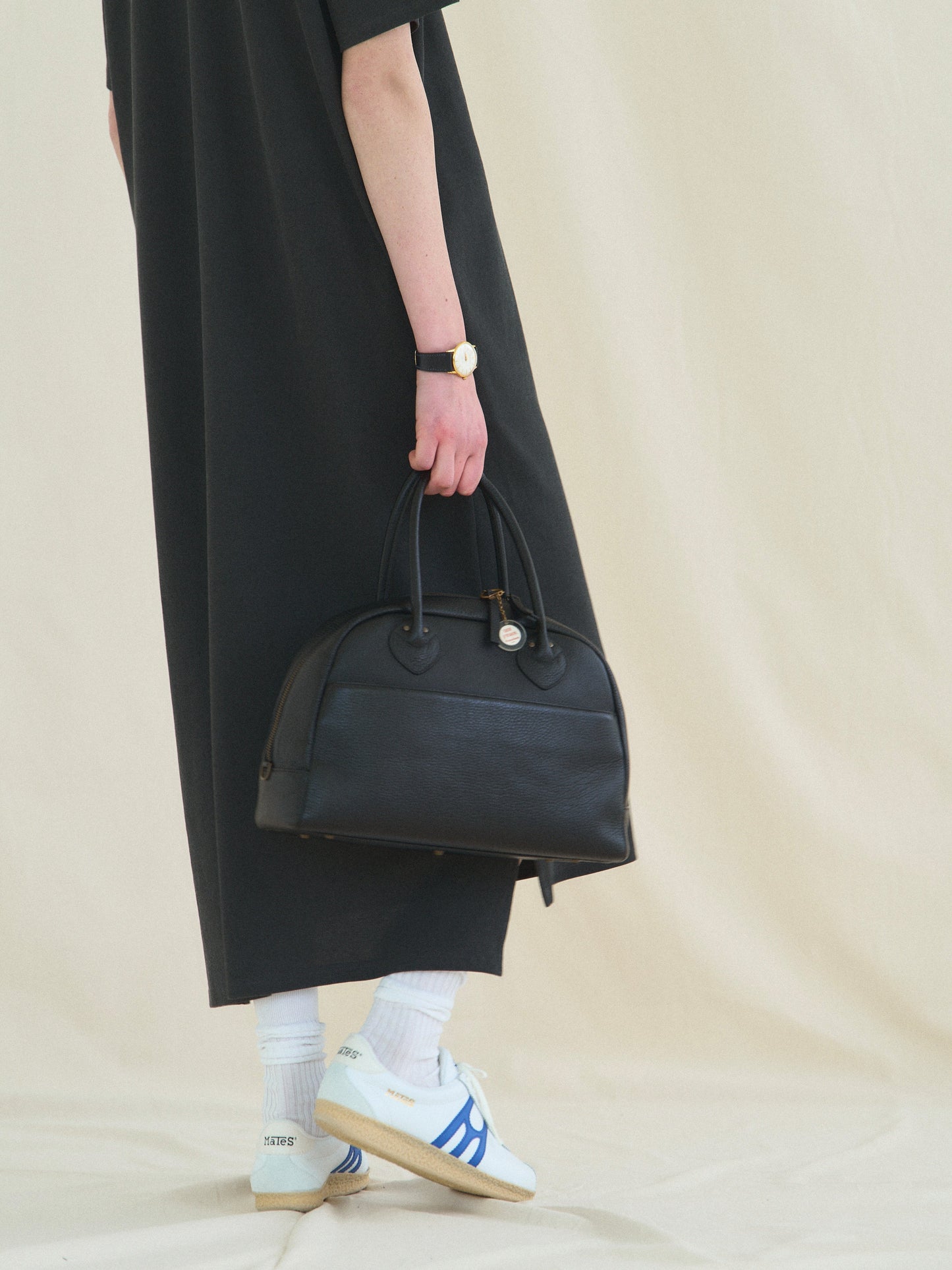 (-30%) COURT PIQUE COTTON DRESS [ Charcoal Grey ]