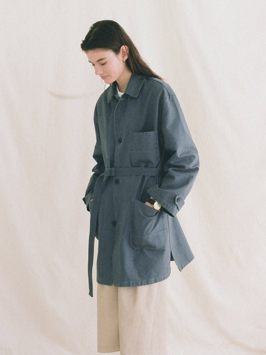 (-30%) ATELIER LONG JACKET [ Smokey Blue ]
