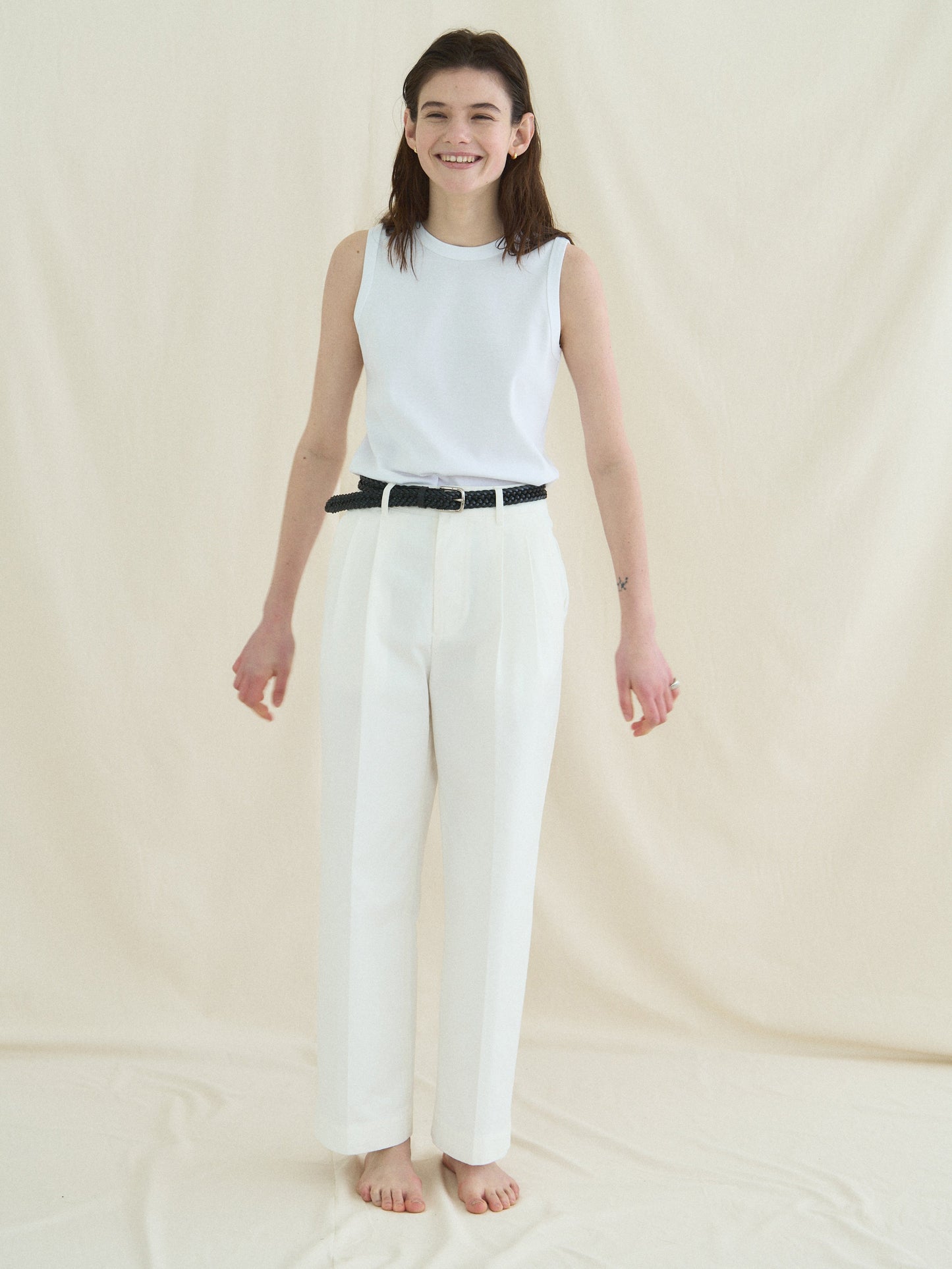 MICHELLE COTTON SLEEVELESS [ White ]