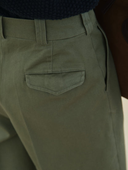 50's AMERICAN CHINO SHORTS [ Military Khaki ]