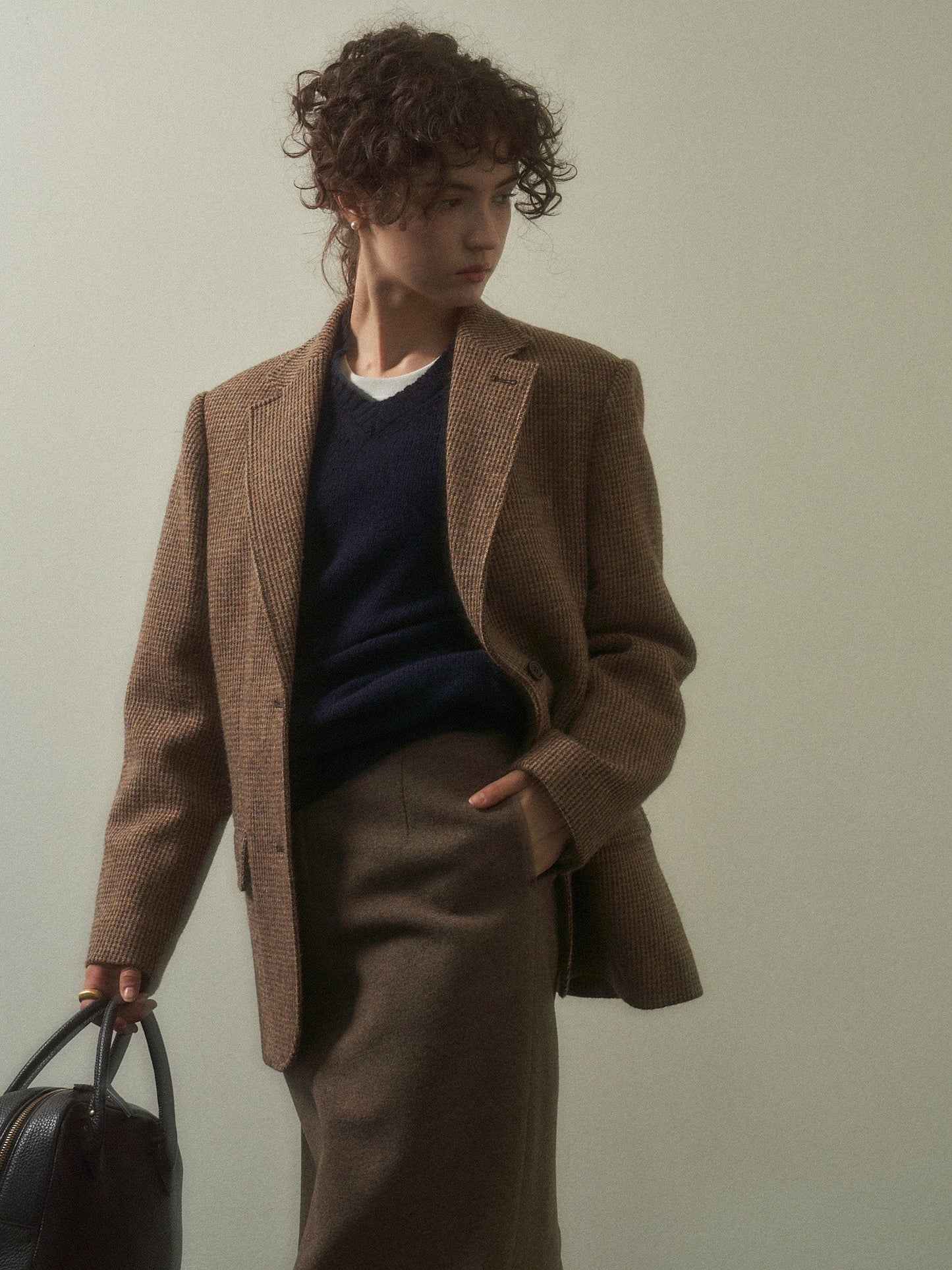 (-20%) DIANA TWEED BLAZER [ Country Check ]