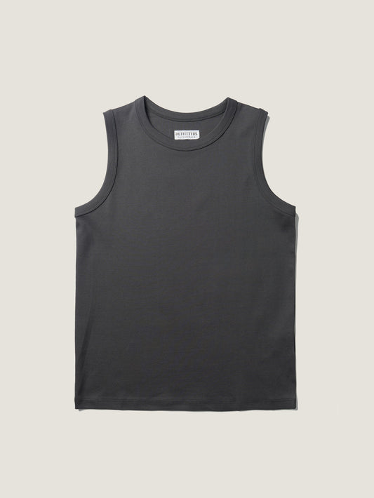 MICHELLE COTTON SLEEVELESS [ Intense Gray ]