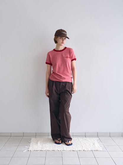 OUTFITTERS LOGO RINGER T-SHIRT [ Vintage Red ]
