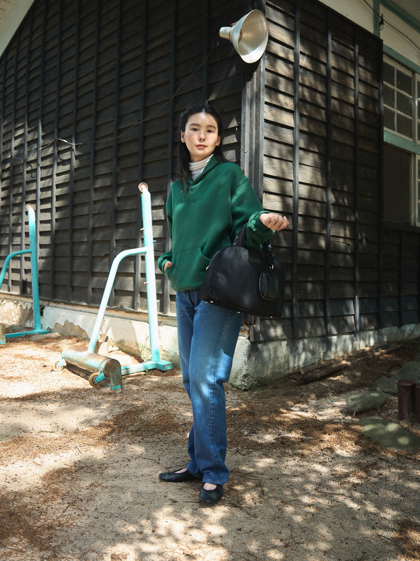 SHAWL COLLAR SWEATSHIRT [ British Green ]
