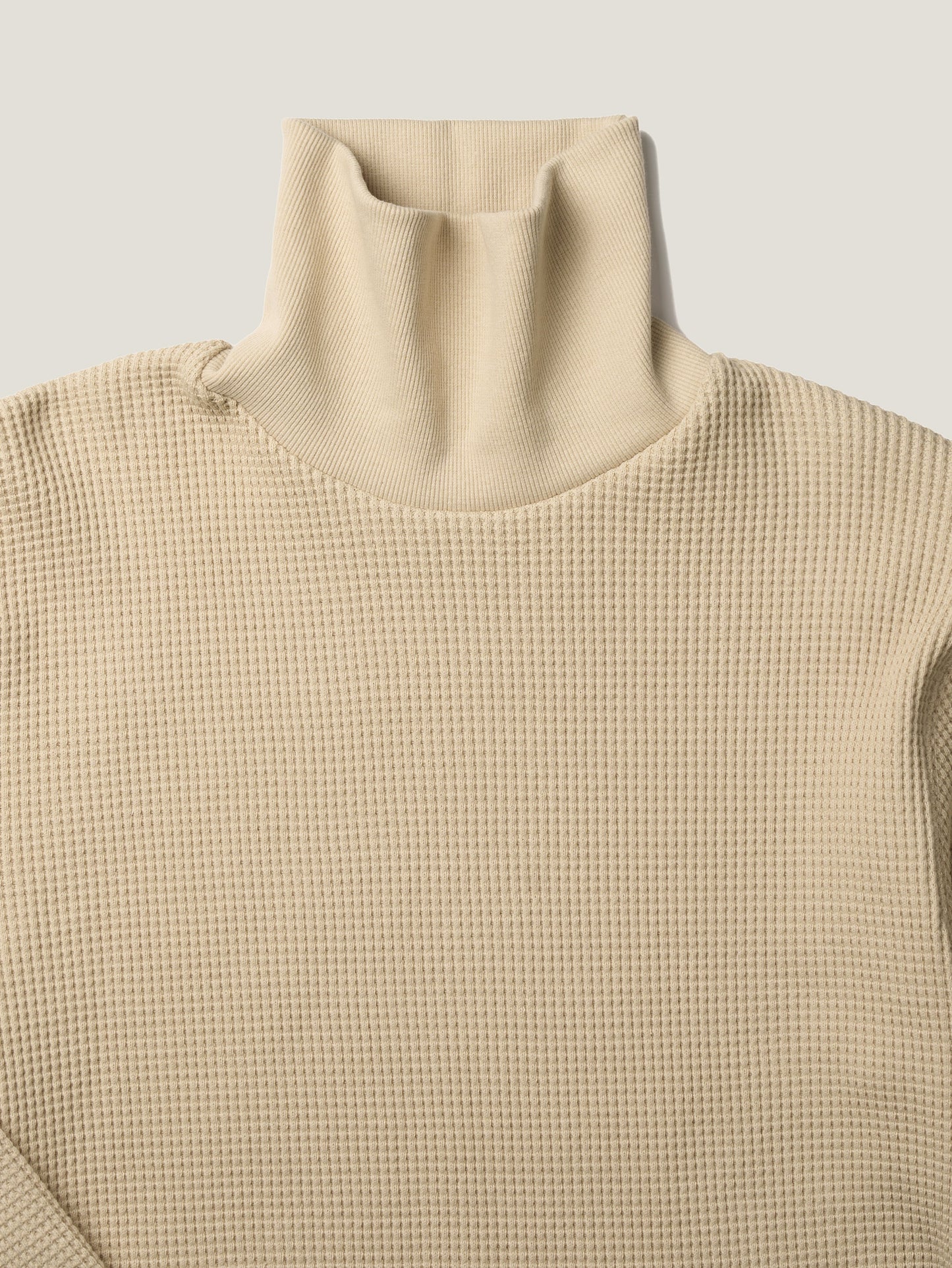 SALLY'S WAFFLE TURTLE TEE [ Biscuit Beige ] New Season