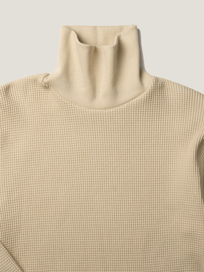 SALLY'S WAFFLE TURTLE TEE [ Biscuit Beige ] New Season