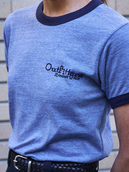 OUTFITTERS LOGO RINGER T-SHIRT [ Vintage Blue ]