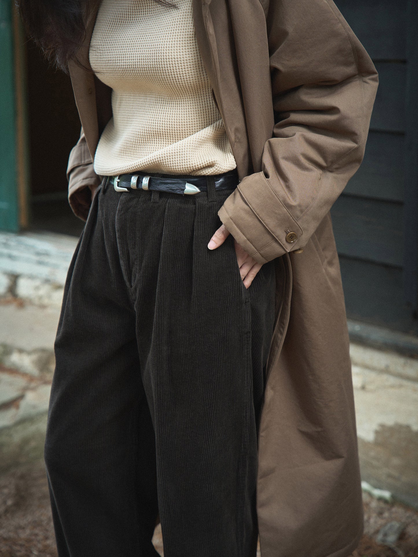 GRANT CORDUROY PANTS [ Wood Brown ]