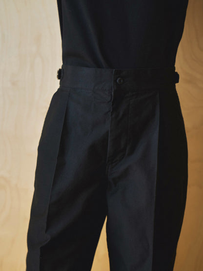 50's ITALIAN ARMY CHINO PANTS [ Rich Black ]