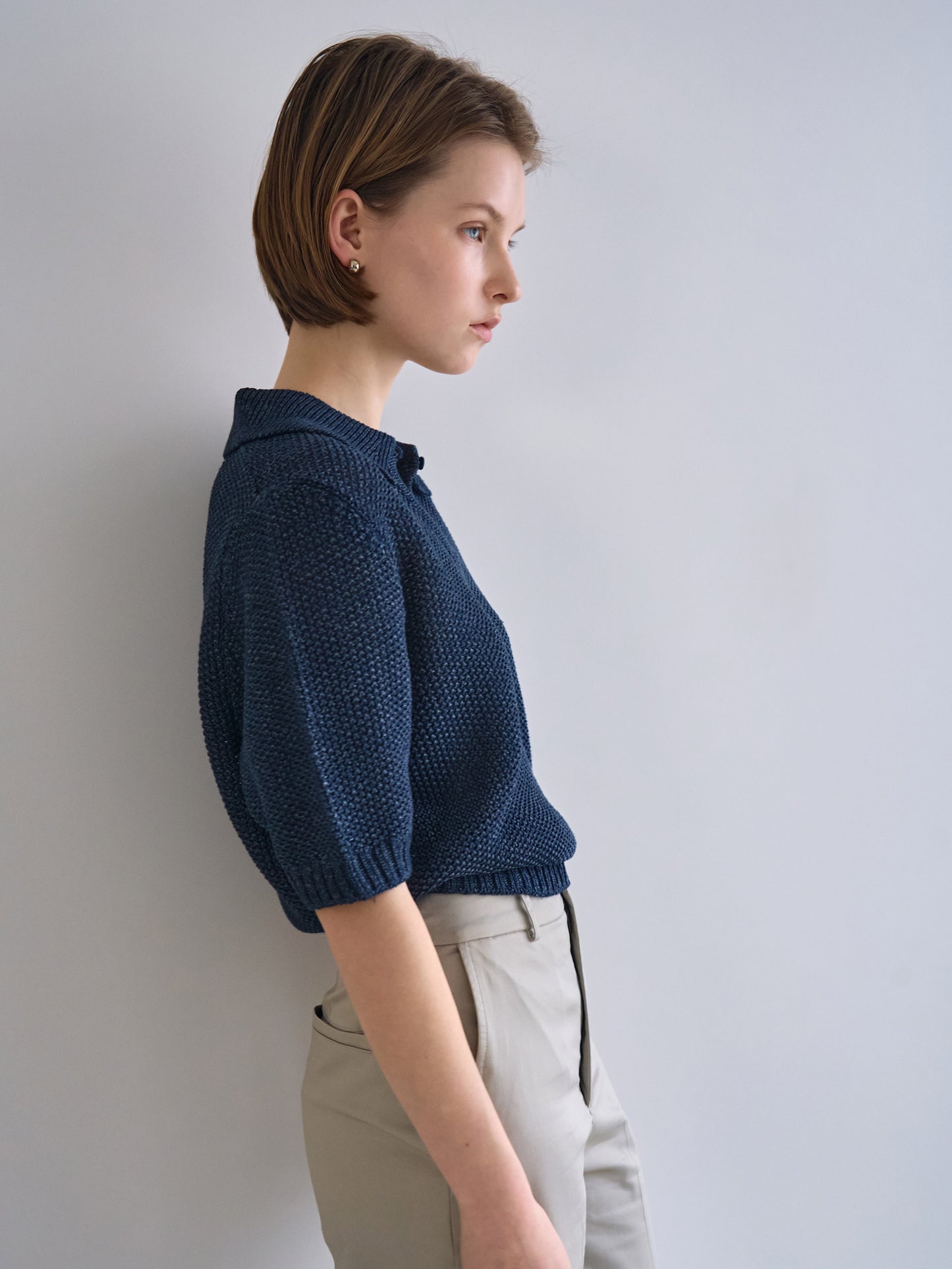 LOW GAUGE SKIPPER SWEATER New Season [ Indigo Navy ]