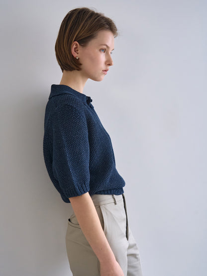 LOW GAUGE SKIPPER SWEATER New Season [ Indigo Navy ]