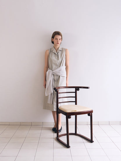 IRIS CHORE DRESS [ Greige ]