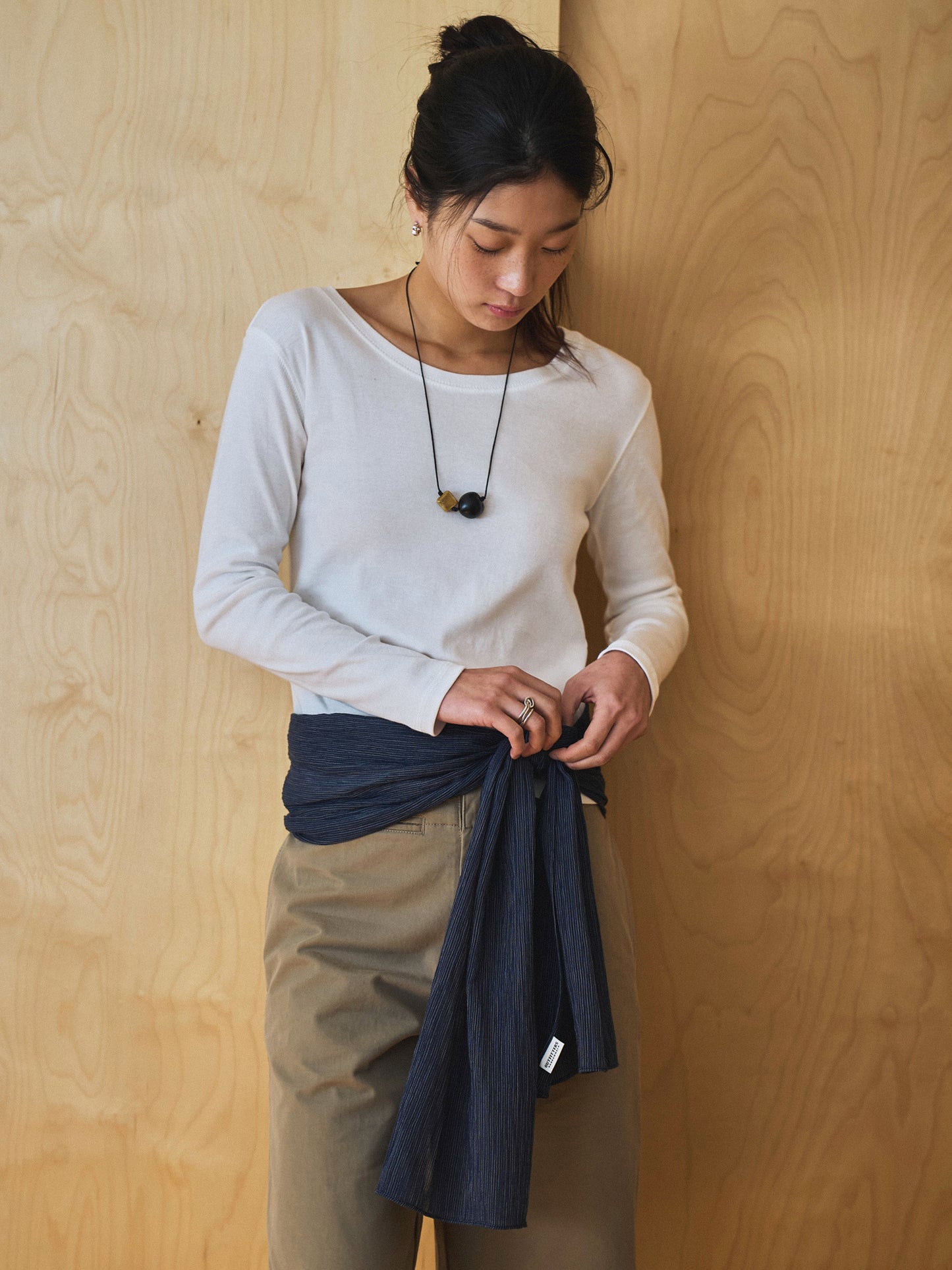 SMOOTH SCOOP NECK TOP [ White ]