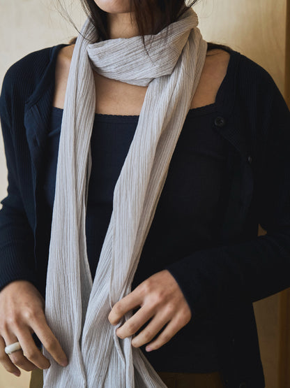 MIST STRIPE SCARF [ Off White ]