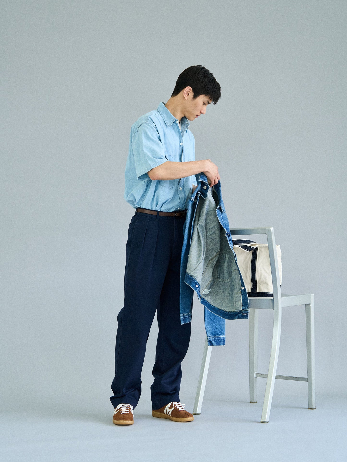 RELAXED TAPERED CHINO [ Navy ]