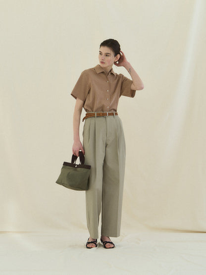 (-30%) ARIZONA CHECK SHIRT [ Brick Beige ] Organic Cotton