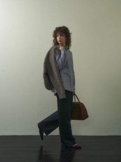 2 POCKET BUTTON DOWN SHIRT [ Navy Oxford ]