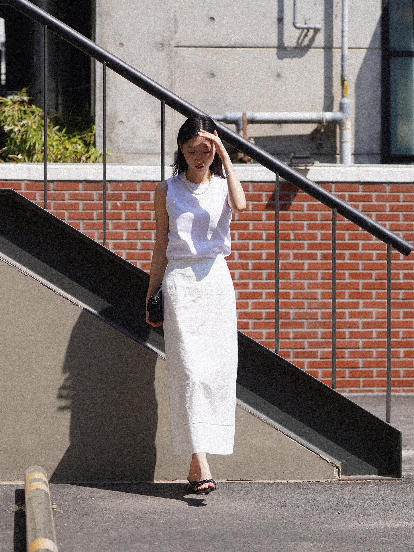 (-30%) AIÒLA LONG SKIRT [ Pure White ]