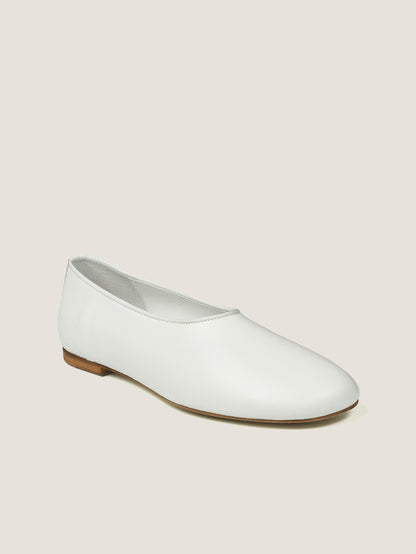 GRACE OPERA FLATS [ Clean White ] Italian Leather
