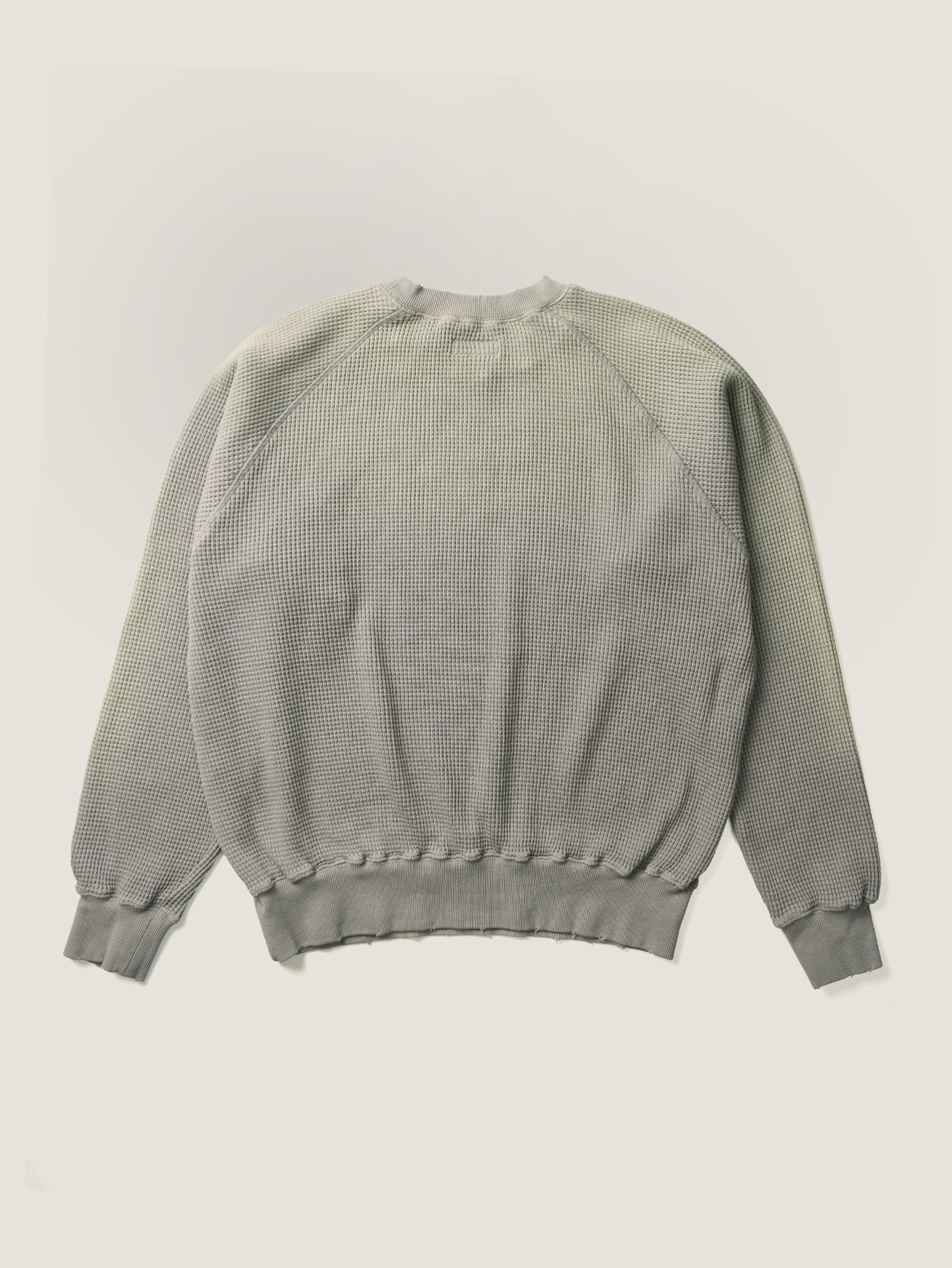 WAFFLE CREWNECK SWEATSHIRTS [ Gray ]