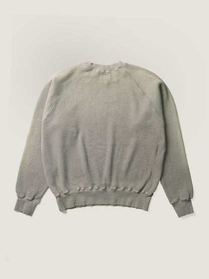 WAFFLE CREWNECK SWEATSHIRTS [ Gray ]