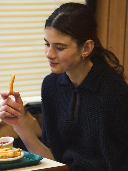 (-30%) LOW GAUGE SKIPPER SWEATER [ Classic Navy ]