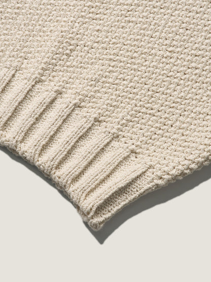 LOW GAUGE SKIPPER SWEATER [ Neutral Cream ]