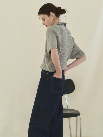 (-30%) LOW GAUGE SKIPPER SWEATER [ Pure Gray ]