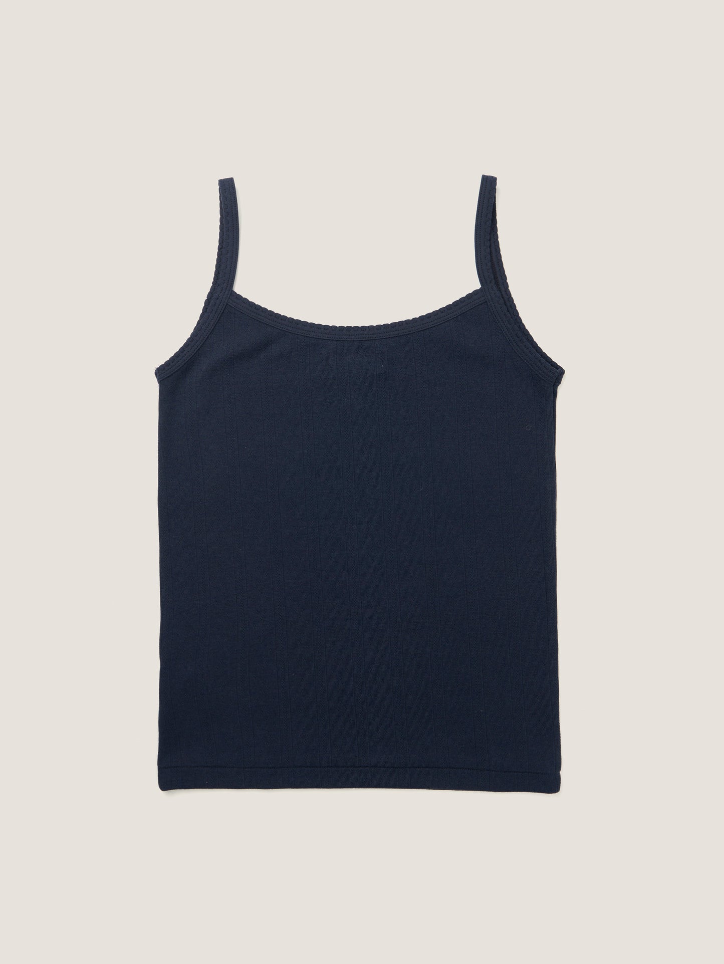 SCALLOPED TRIM SLEEVELESS [ Midnight Blue ]