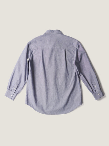 2 POCKET BUTTON DOWN SHIRT [ Navy Oxford ]