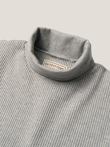 SALLY'S WAFFLE TURTLE TEE [ Heather Grey ]