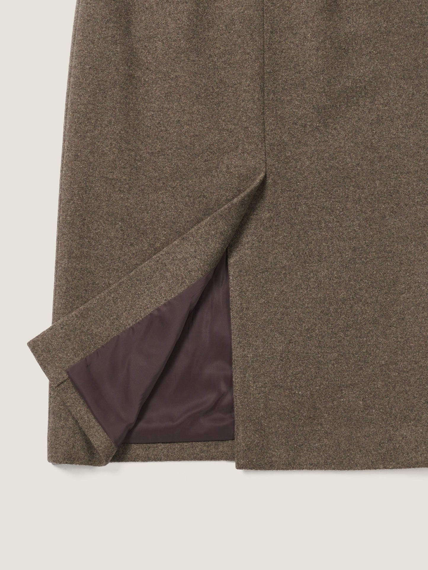 (-20%) EVENING WOOL SKIRT [ Mocha Melange ]