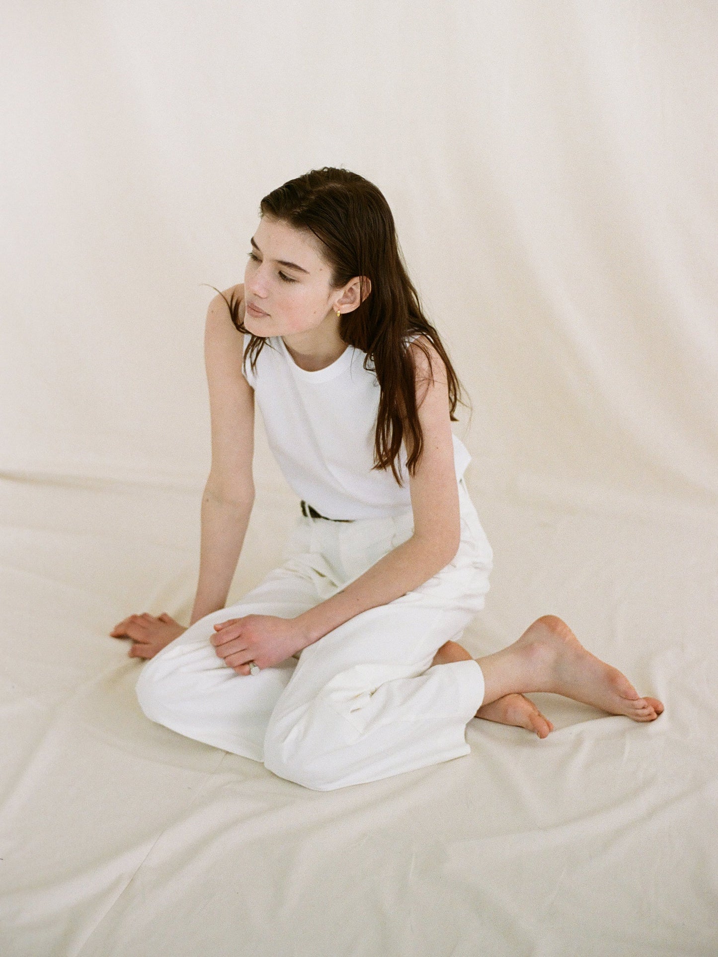 MICHELLE COTTON SLEEVELESS [ White ]