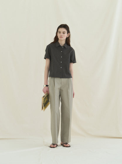 (-30%) ARIZONA CHECK SHIRT [ Olive Navy ] Organic Cotton