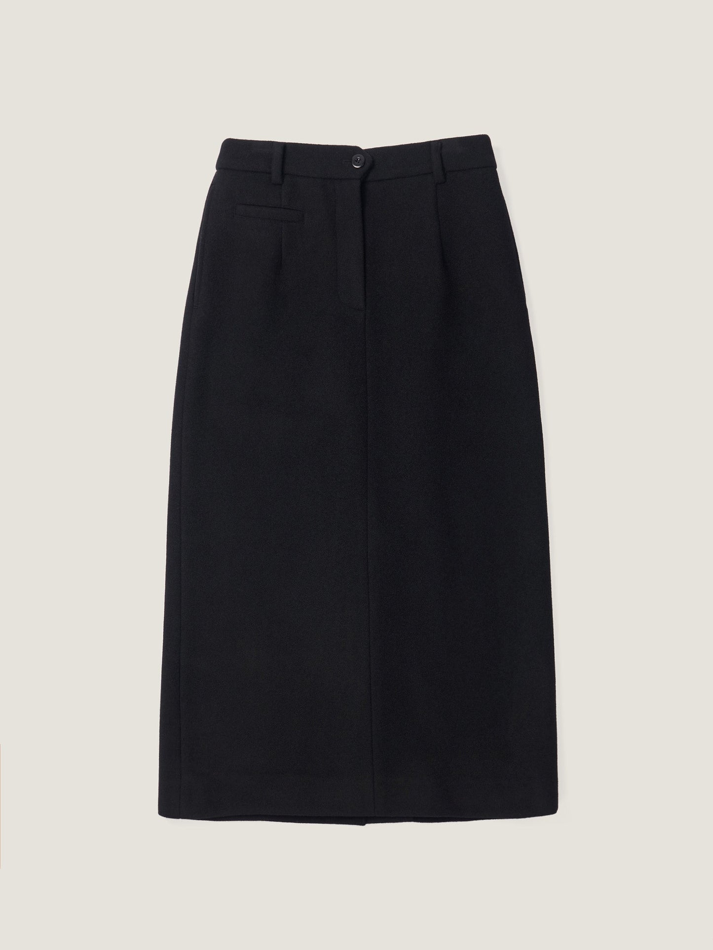 (-20%) EVENING WOOL SKIRT [ Black ]