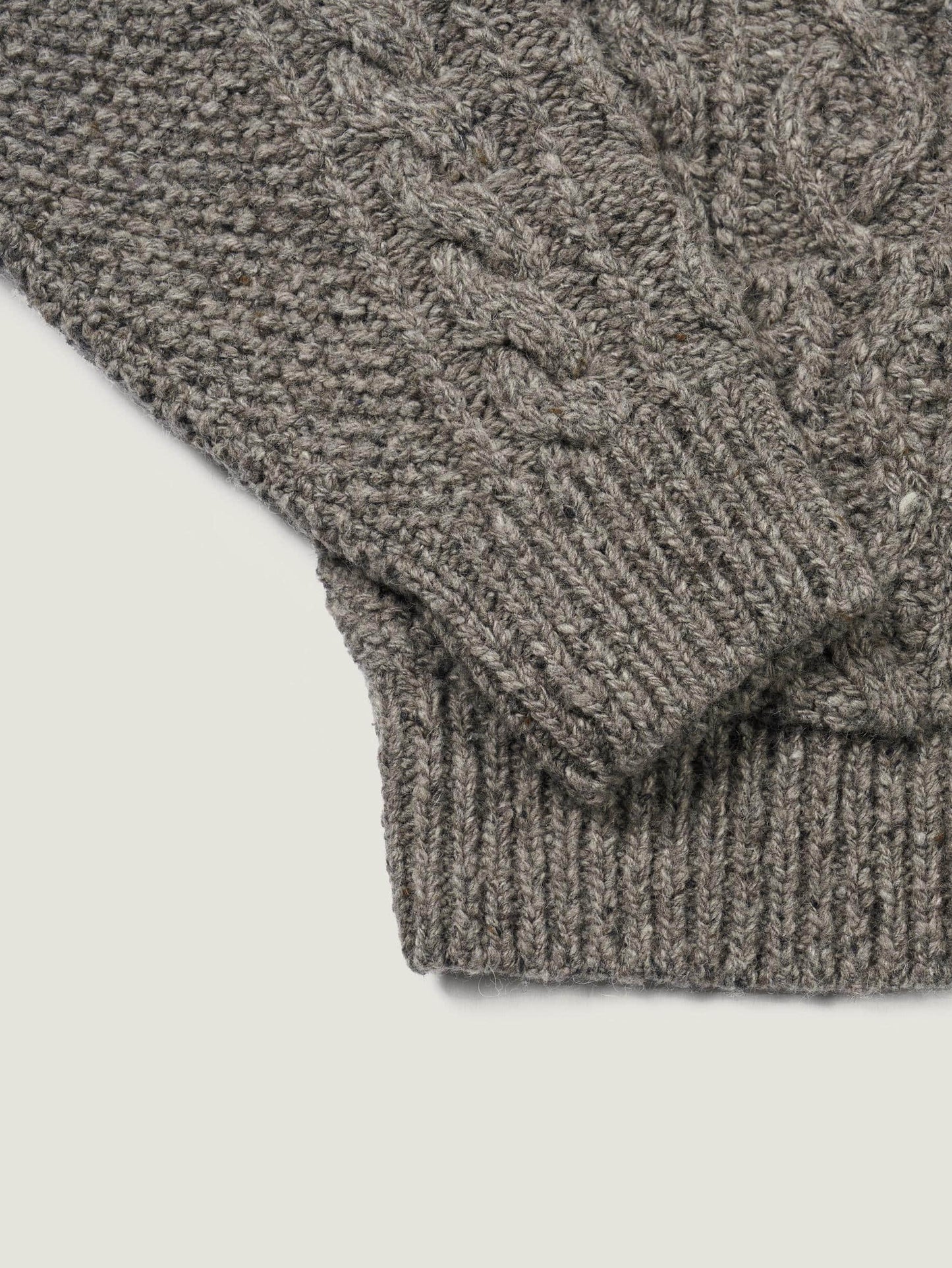 (-20%) CREAM TEA CABLE CARDIGAN [ Ash ]