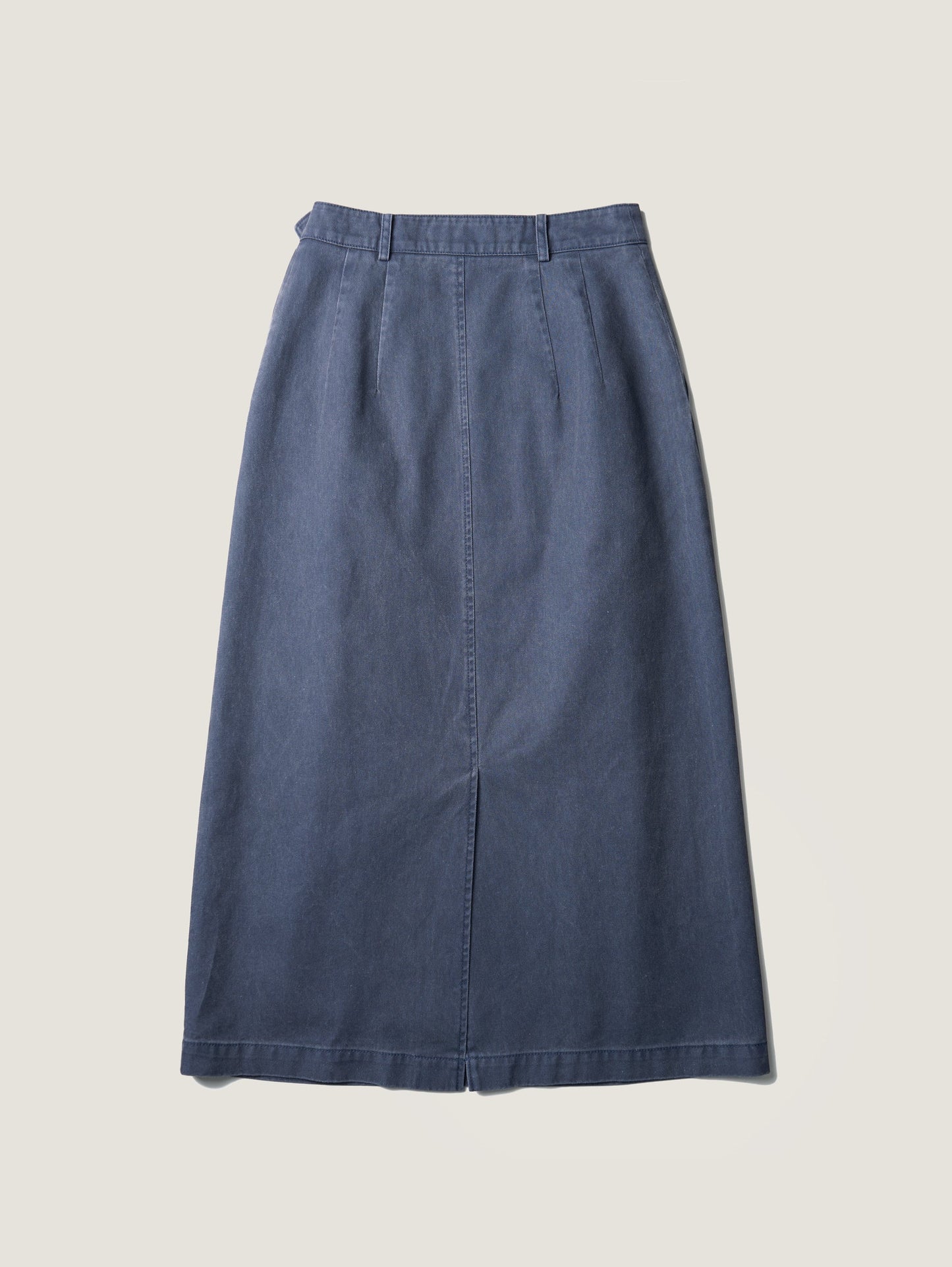 (-30%) OLD WASHED COTTON SKIRT [ Stone Blue ]