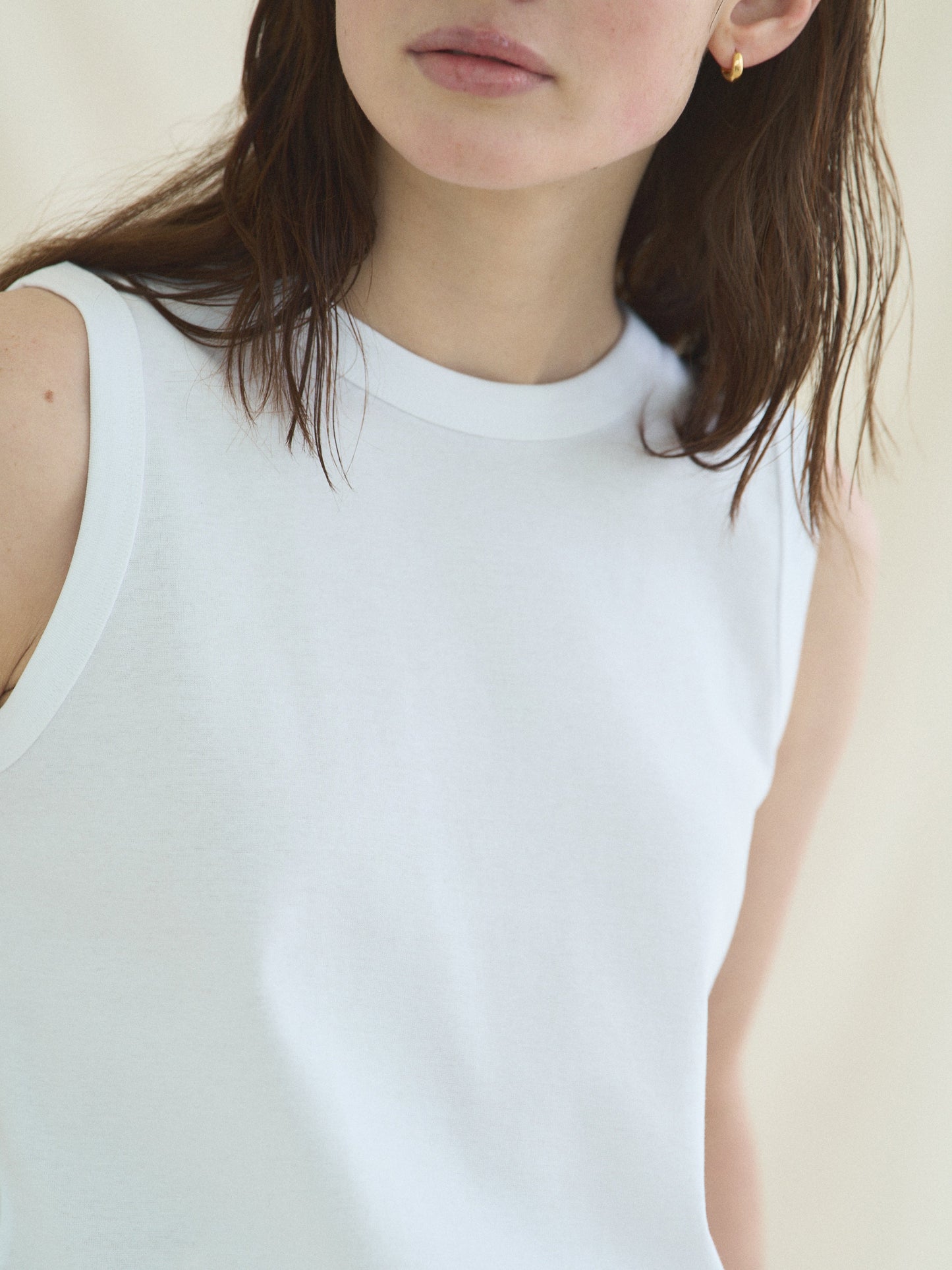 MICHELLE COTTON SLEEVELESS [ White ]