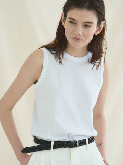 MICHELLE COTTON SLEEVELESS [ White ]